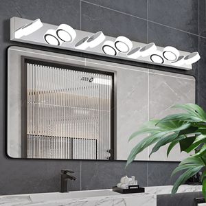 52\" Modern 7-<b>Light</b> LED Vanity <b>Light</b> Fixture <b>Chrome</b> Finish with Energy Efficient Acrylic Shades Dimma Bathroom <b>Wall</b> Sconce - Product Image 2
