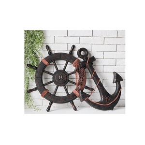 Wooden <b>Ship</b> <b>Wheel</b> Vintage Seafarer Ornament Created to Reflect Ocean Heritage with Sophisticated Coastal Interior Beauty - Product Image 5