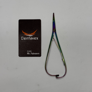 ที่จับเข็มเดนทาวีกซ์ เรนโบว์ มาติเยอ แบบสปริง ทำจากสแตนเลส ใช้สำหรับเย็บแผลในงานศัลยกรรมกระดูกและทันตกรรม - Product Image 1