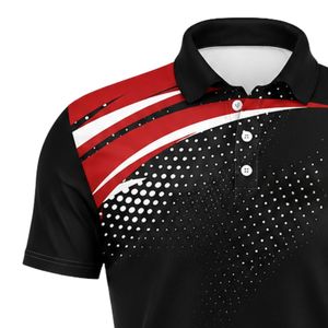 Black <b>Red</b> Soccer Polo Jersey for Men Athletic Team Shirt Lightweight Breathable Sports Apparel Competition Training Football - Product Image 6