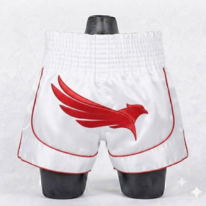 Shorts de Muay Thai con Logotipo de Pájaro Dorado en Tela Satinada, Suministro Directo de Fábrica, Shorts Profesionales de Kickboxing y Boxeo - Product Image 2