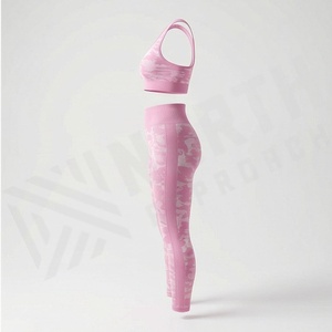 Ensemble de yoga pour femmes de haute qualité, design unique, vente en gros, vêtements de sport, tenue d'entraînement, équipement de fitness, combinaisons athlétiques - Product Image 3