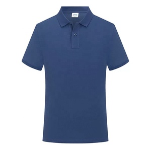 Camisa de Hombre de Alta Calidad, 100% Algodón, Corte Regular, Casual, Antiarrugas, Estilo Golf, Manga Corta, Tejido de Punto, Color Sólido - Product Image 1
