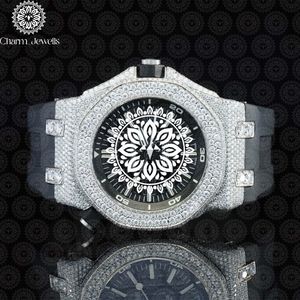 Reloj Mecánico de Lujo para Hombre Charm Jewells, Caja Cuadrada de Acero Inoxidable de 40 mm, Esfera Analógica, Correa de Vidrio de 20 cm, Fecha Automática, Resistente al Agua 10 Bar - Product Image 3