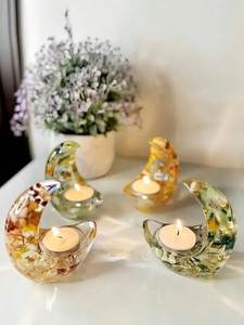 <b>Resin</b> Candle Holder Unique Modern Decorative Ornament For Bedroom Office And Event Styling - Product Image 1