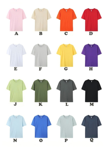 Loose Fit Solid Pattern Knitted <b>T</b>-<b>Shirt</b> Cotton <b>Polyester</b> Casual Style 250 Gram Crew Neck Oversize Quick Dry Breathable Men Women - Product Image 2