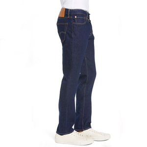 Jeans de Mezclilla para Hombre, Corte Recto, Lavado Medio, Cintura Media, Ajuste Regular, Algodón, Estilo Invernal, Secado Rápido, Ligeros - Product Image 3