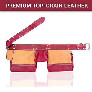 OEM Custom Design Leather Industrial <b>Tool</b> <b>Belt</b> With Pouches Breathable Comfortable Durable Daily Use <b>Tool</b> <b>Belt</b> - Product Image 5