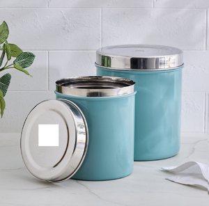 Charming Multi-Colored Moisture-Proof Brass Copper Steel <b>Spice</b> Canister with Flip Top Lid for Pantry Food Storage - Product Image 6
