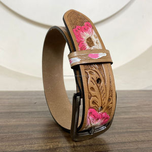 เข็มขัดหนังแท้สำหรับเด็กพร้อมเครื่องมือแนวตะวันตกดีไซน์ลายดอกไม้สีชมพูทนทานและมีสไตล์สำหรับเด็กชายและเด็กหญิง - Product Image 6