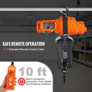 Paranco elettrico monofase 10 ft capacità di sollevamento 2200 Lbs carico gru elettrica - Product Image 4