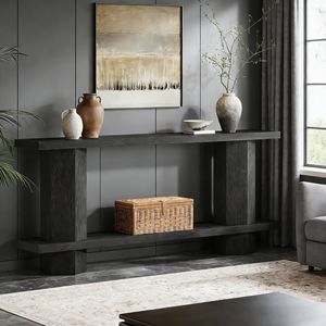 Consolle a 2 livelli per corridoio e utilizzo dietro il divano - Product Image 3