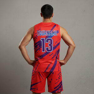 ชุดบาสเก็ตบอลระบายอากาศได้ดี ป้องกันแบคทีเรีย พิมพ์ลายแบบซับลิเมชั่น ไซส์ใหญ่ ดีไซน์ยอดนิยม ขายดี พร้อมปักโลโก้ตามสั่ง - Product Image 3