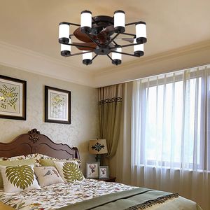 Ventilatore da Soffitto LED Moderno da 22 Pollici con Lampada Cilindrica, Ventilatore a 5 Pale per Camera da Letto e Soggiorno, Arredamento Casa - Product Image 4