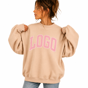 Sweat-shirt à col montant surdimensionné pour femme en tissu léger en molleton tricoté respirant et écologique de haute qualité - Product Image 1