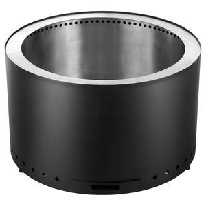 Poêle à bois sans fumée en acier inoxydable SUS430, 18 pouces de hauteur x 28 pouces de diamètre, avec bac à cendres amovible pour foyers à bois - Product Image 1