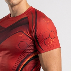 Men Athletic Compression Shirt Custom Sports Fitness Gym Workout Half Sleeve Activewear Performance Top - Product Image 2