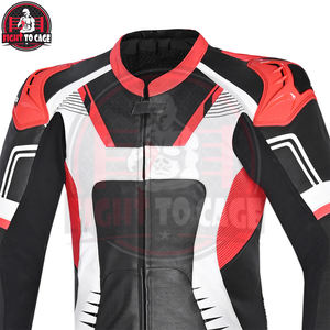 Combinaison de moto Alpinestar Racing Gear, en cuir noir, blanc et rouge, certifiée CE, taille plus, haute performance, protection, coupe ajustée - Product Image 6