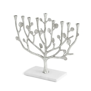 Estrella de David, Menorá Dorada, Candelabro de Hanukkah de 9 Brazos, Candelabro Judío de Metal, Decoración Festiva, Centro de Mesa Religioso - Product Image 2