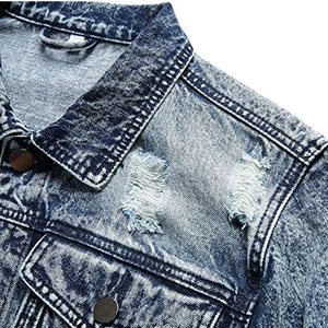Veste en jean pour homme, nouvelle arrivée, style délavé, design personnalisé, vente en gros, veste en jean pour homme la plus vendue - Product Image 5