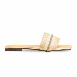 Sandalias de tacón dorado Zapatilla informal CL2010 - Product Image 4