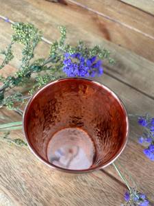 Vaso de Cobre Martillado a Mano, Vaso Artesanal de Cobre para Beber, Taza Ayurvédica para Bienestar con Estética Rústica, Sanación - Product Image 2