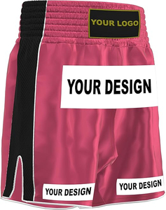 Shorts de Muay Thai pour hommes de haute qualité, personnalisés, à séchage rapide, taille élastique, motif uni, fabricant de vêtements en gros, vêtements de combat - Product Image 2