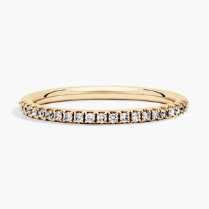 Anillo de Compromiso con Diamantes Cultivados en Laboratorio, Oro Rosa de 14K, Baño de Rodio, Banda Delgada Apilable, Certificado IGI, Aniversario de Bodas de Lujo - Product Image 5