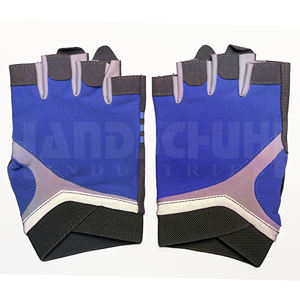 Gants de musculation professionnels bleus et noirs avec rembourrage amélioré de la paume |   Poignée antidérapante de qualité supérieure pour un équipement de musculation ultime - Product Image 3