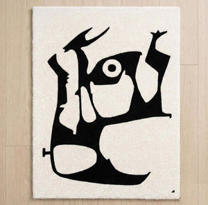 Tapis tissé à la main de dernière génération en vert, blanc cassé, rouge brun et rouille, tapis en laine personnalisable pour salon - Product Image 2