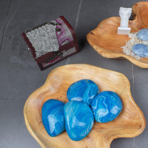 ชามไม้มะม่วงขนาดใหญ่ที่มีไฟเผาที่ทำด้วยมือสำหรับใช้ในฟาร์มสมัยใหม่ขอบหยักสำหรับตกแต่งโต๊ะอาหารค่ำ - Product Image 6