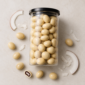 OEM ODM White <b>Chocolate</b> Cover Dragee With Dried Coconut In Custom <b>Chocolate</b> Box For Wholesale Products In Bulk - Product Image 5