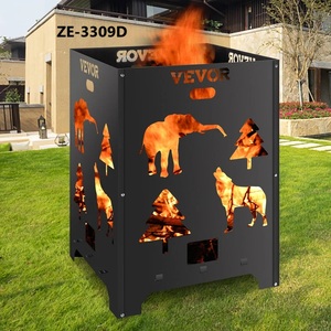 VEVOR Steel Fire Pit <b>BBQ</b> 21x21x27 Inch Outdoor Wood Burning Modern Design Portable Freestanding Table 45000-49999 BTU - Product Image 3