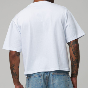 T-shirt en coton épais délavé style vintage, coupe oversize, personnalisable, fabrication usine - Product Image 2