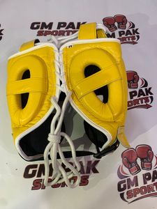Set de Boxeo Amarillo Dorado de Alta Calidad, Más Vendido, con Cordones, para Muay Thai, Equipo de Boxeo de Cuero 100% Vacuno, Disponible en Todos los Colores - Product Image 3