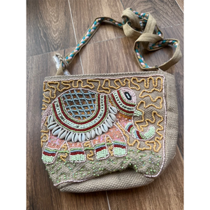 Colorful Indian Handmade Beaded Bag Luxury Ethnic Craft Durable Trendy Style Premium Eth <b>Crystal</b> Fashion Accessory Glass Bead - Product Image 1