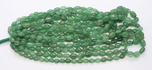 ลูกปัดควอตซ์สตรอเบอร์รี่สีเขียวธรรมชาติทรงรีเรียบขนาด 7x11 มม. ลูกปัดพลอยควอตซ์สตรอเบอร์รี่สีเขียว 16 นิ้ว สำหรับทำเครื่องประดับ - Product Image 5