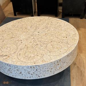 Mesa con Incrustaciones de Hueso de ILAHI, Diseño Moderno con Detalles de Ágata, Almacenamiento Portátil, Muebles para el Hogar - Product Image 3