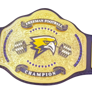 Ceinture de champion de football Freeman - Ceinture de sport violette personnalisable avec détails dorés - Trophée de collection de qualité supérieure - Product Image 5