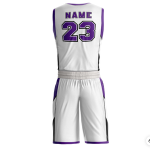 Nouvelle conception, ensemble d'uniformes de basketball personnalisés pour adultes, maillot d'équipe complet de haute qualité, respirant, 100% polyester, sans manches, séchage rapide - Product Image 6