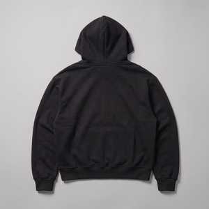เสื้อสเวตเชิ้ตมีฮู้ดสีดำสำหรับผู้ชาย ทรงปกติ ผ้าฝ้ายฟลีซ สวมใส่สบาย มีกระเป๋าหน้า เหมาะสำหรับใส่ในฤดูใบไม้ร่วง - Product Image 2