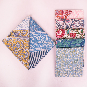 Bandanas Bohèmes en Coton Pur Respirant Faits Main Durables, Imprimés au Bloc, Foulards Western Tendance à Nouer au Poignet, Écologiques - Product Image 2