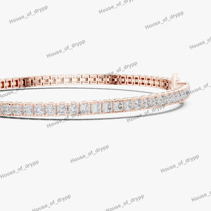 Hip Hop Style Tennis <b>Bracelet</b> Moissanite Round Diamond Unisex <b>Bracelet</b> 925 Sterling Silver Antique <b>Bracelet</b> - Product Image 3