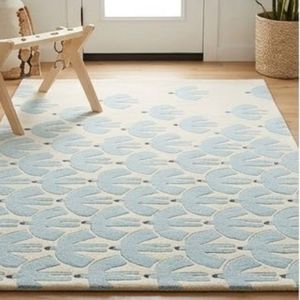 Hot Selling Modern Geometric Pattern Area <b>Rug</b> Rectangle Light Blue Beige Flat Pile Non-Slip Living Room <b>Rug</b> - Product Image 5