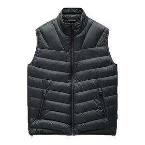 เสื้อกั๊กผู้ชายแบบมีกระเป๋า ดีไซน์พิเศษ เก็บความอบอุ่น บุด้วยใยฝ้ายและขนเป็ด ไม่มีแขน - Product Image 1