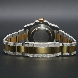 <b>Men's</b> Luxury 41mm Stainless Steel Watch Moissanite Diamond Fully Automatic Analog Display High Quality Hip Hop <b>Glass</b> Antique - Product Image 4