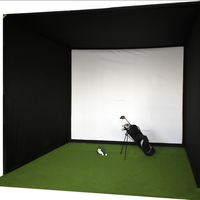 Pantalla para Simulador de Golf KHAMPA de Alta Calidad para Interiores, Borde Negro, Tela de Tejido Denso, Bajo Ruido, Alta Precisión 4K, Tamaño Personalizado