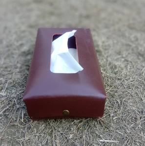 Boîte à mouchoirs et porte-serviettes en cuir véritable fait main, luxe moderne, pour la maison. Décoration de table de voiture - Product Image 4