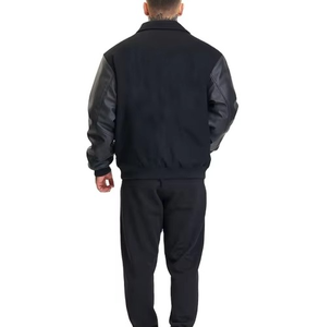 OEM Custom Winter <b>Wool</b> Chenille Letterman Jacket for Men Vintage Varsity Style High Street Canvas - Product Image 2