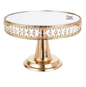 Nouveauté : support à gâteau rond en acier inoxydable doré, design élégant, pour hôtel, restaurant et bar - Product Image 1